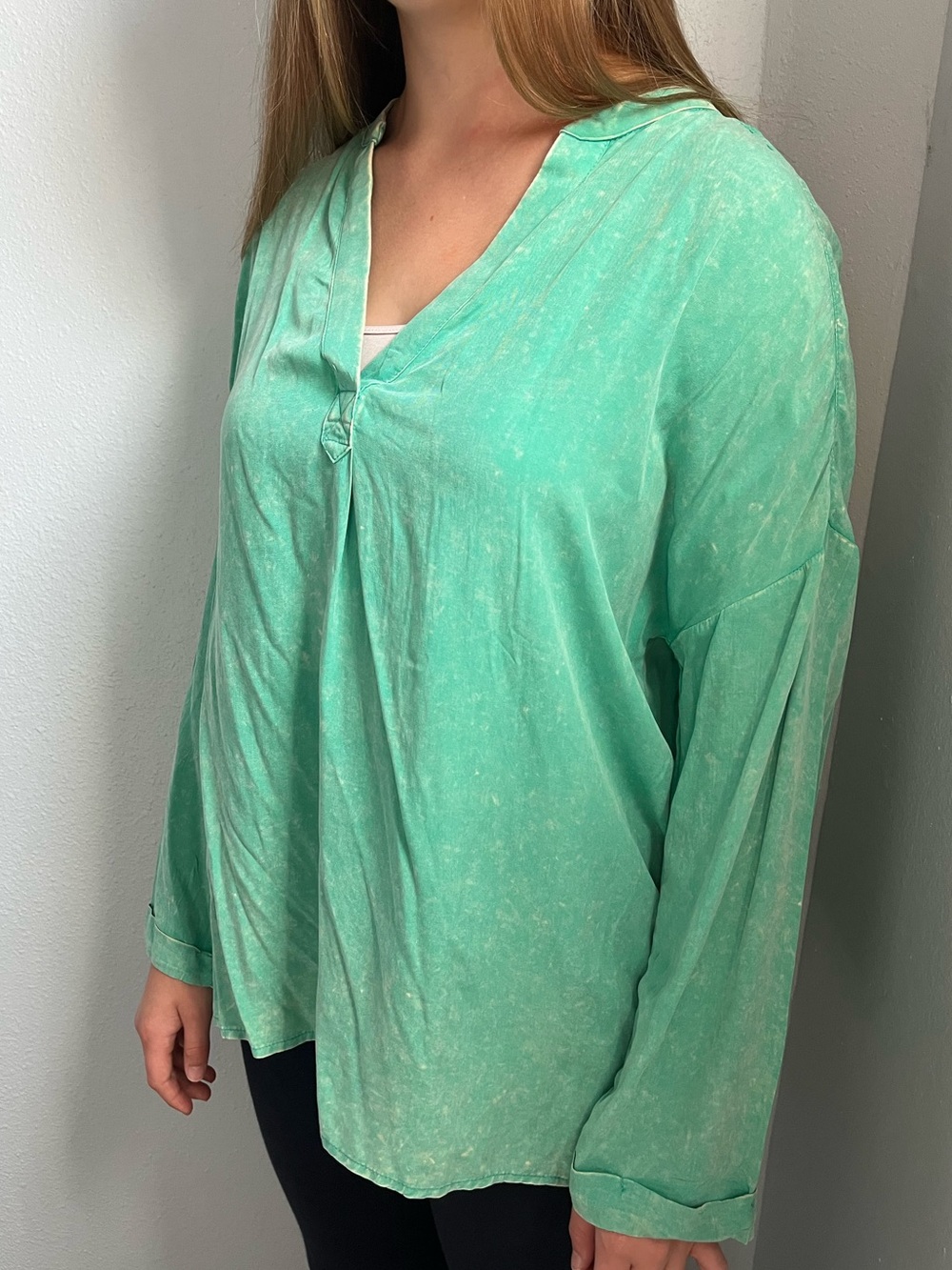 Green Mineral Wash Tunic